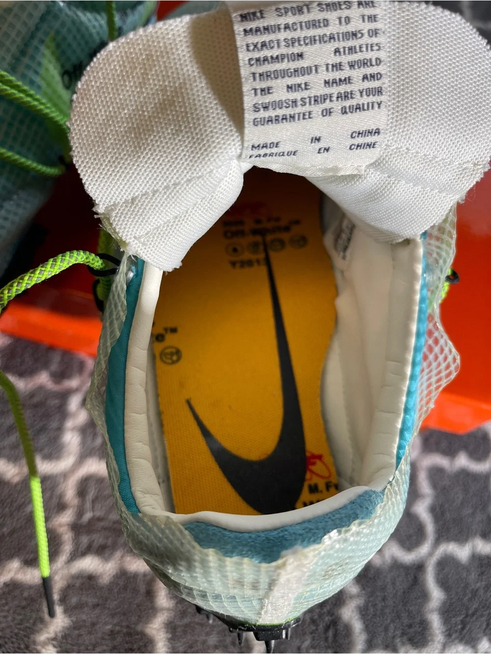 Nike Off White Waffle Racer - Green/Blue